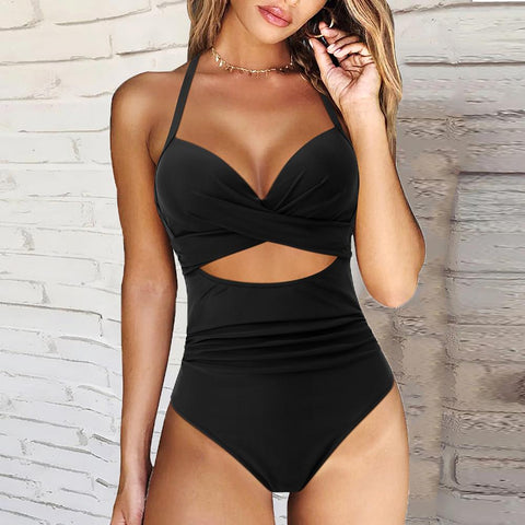 Push Up One Piece Swimsuit Women 2023 Cut Out Swimwear Female High Wais-OS00225-Veeddydropshipping