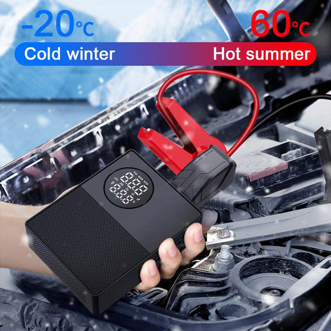 2 In 1 Car Jump Starter Power Bank Portable Air Compressor Inflator-AM00760-Veeddydropshipping