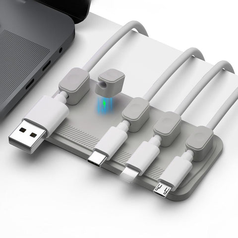 Magnetic Wire Organizer Desktop Cable Clip Protector Cable Organizer Row Plug Fixed Charging-PA00883-Veeddydropshipping