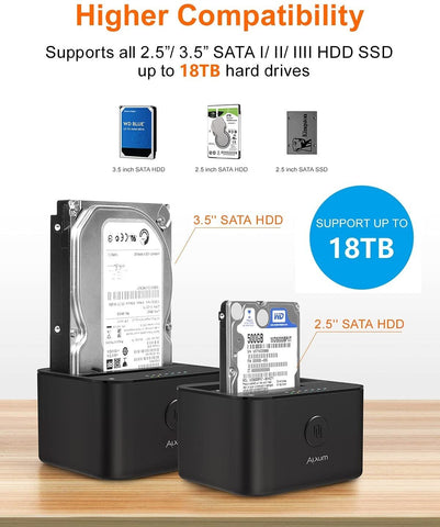 Dual-bay Hard Drive Docking Station-CO00958-Veeddydropshipping