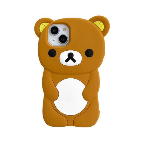 Cute Bear Cartoon Silicone Soft Phone Case Cover for iPhone 11 13 14 Pro Max-PA00148-Veeddydropshipping