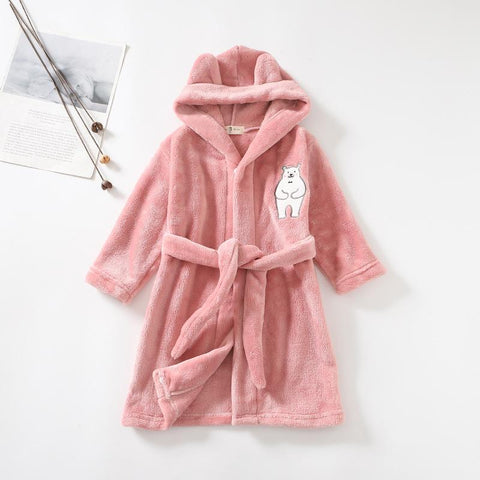 Kids Bathrobe for Girl Children Clothing Girl Flannel Bath Robe Clothes Boy-TB01045-Veeddydropshipping