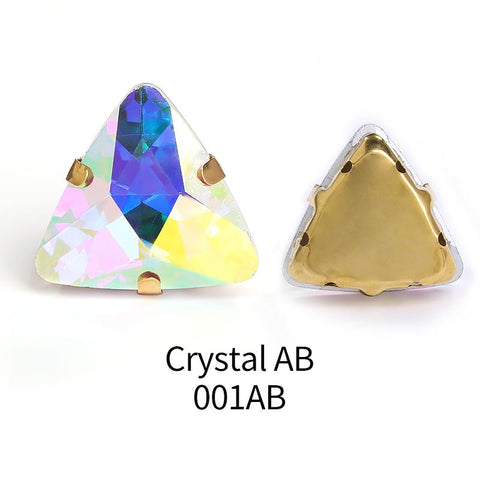 Glass Strass Rhinestones Triangles Claw Sewing Accessories-HA00042-Veeddydropshipping