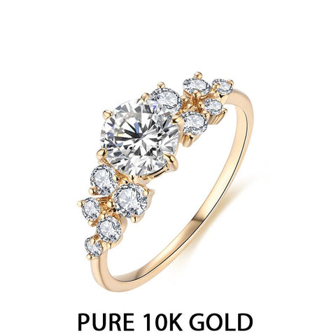 Handmade Round Rings Engagement Bride Wedding Gift Fine Jewelry -JW00556-Veeddydropshipping