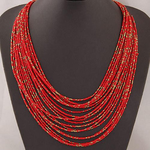 Beads Jewelry Sets Bohemia Bangles Fashion Necklace New Jewelry Set -JW00221-Veeddydropshipping