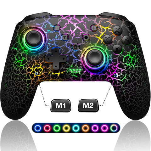 9 RGB Light Wireless Controller For Nintendo Switch/OLED/Lite/Android/IOS/ PC -CE01343-Veeddydropshipping