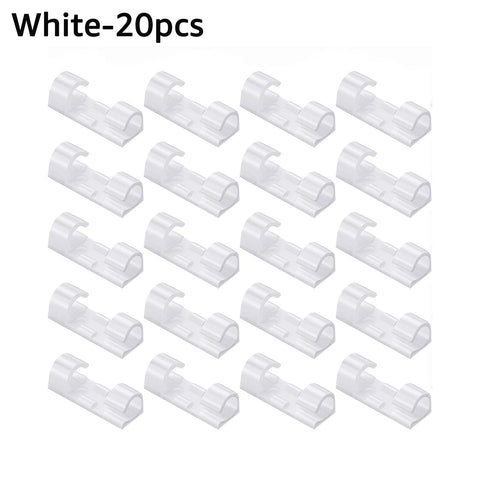 Cable Management Desktop USB Cable Organizer Clips 5/20pcs Computer PC Smart Phone Cable-PA00852-Veeddydropshipping