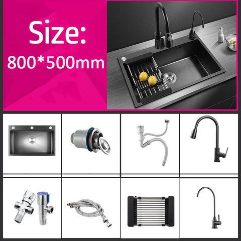 Wash Basin Single Sink Kitchen Sinks-TI00631-Veeddydropshipping