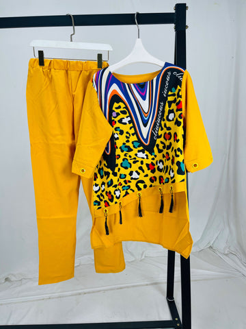 African Fashion Dress and Trousers Suit-WF01681-Veeddydropshipping