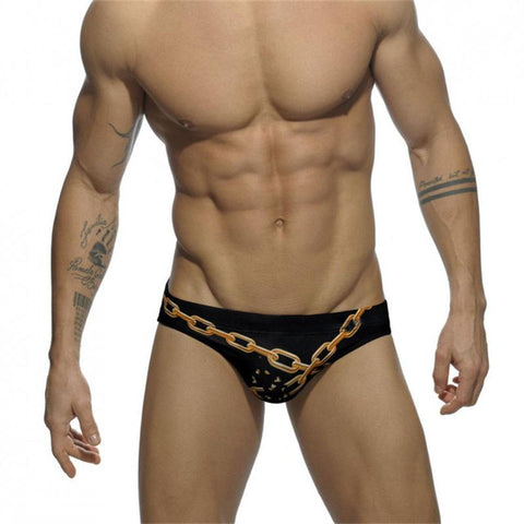 Push Pad swimwear Men Printing Bathing Suit Swimming Briefs Low Waist Swimsuit Summer -OS00064-Veeddydropshipping