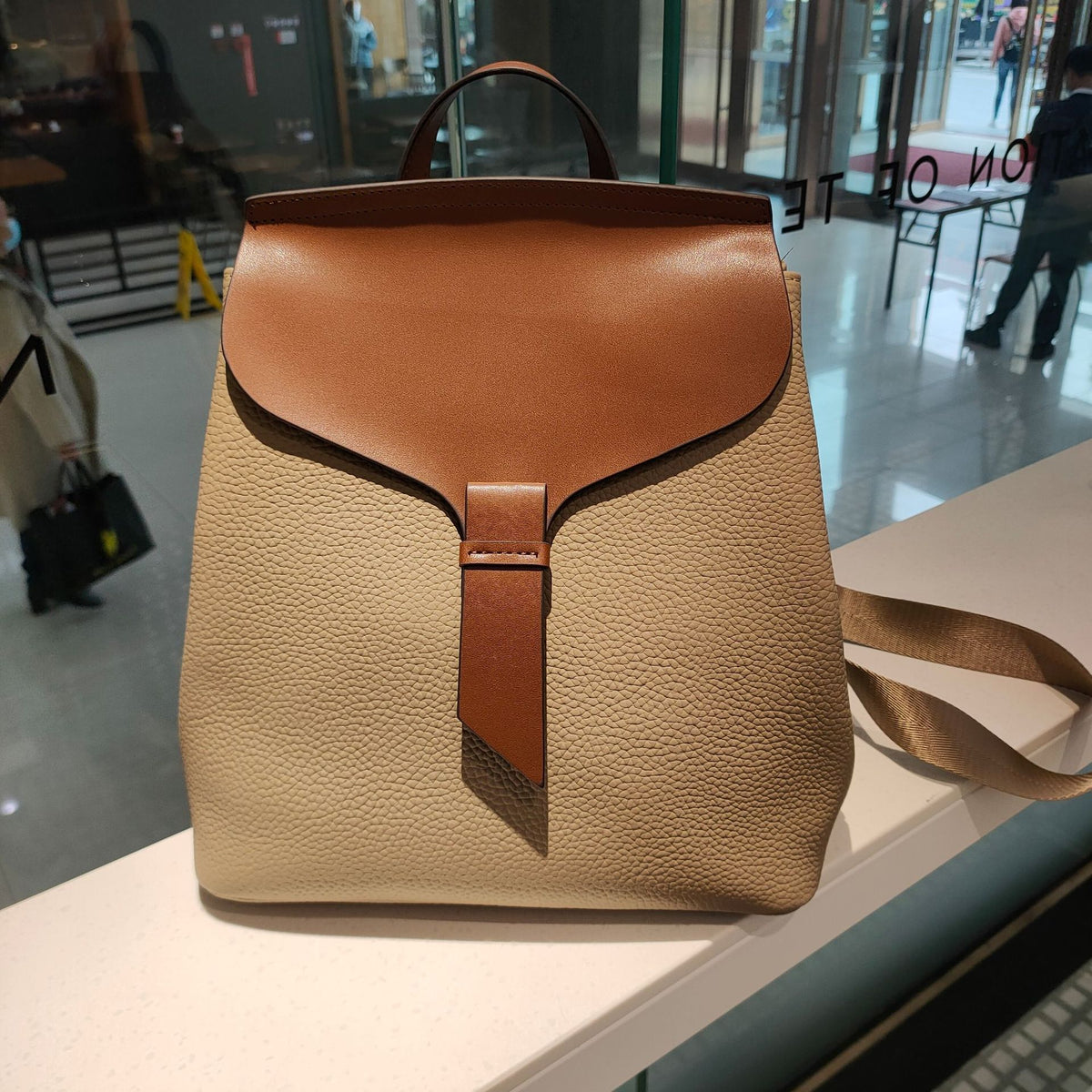 School Book Bag All-match Real Leather Women&#39;s Backpack High-BS00040-Veeddydropshipping