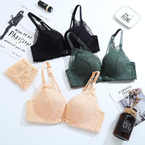 Sexy Floral Lace Front Closure Bras-WF00917-Veeddydropshipping
