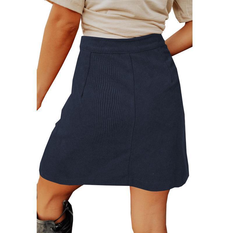 Women Casual High Waist Wide Leg Mini Party Skirt-WF00435-Veeddydropshipping
