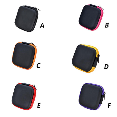 Earphone Container Universal Lightweight Storage Bag Square Shock Resistant Carry Packet-PA00908-Veeddydropshipping