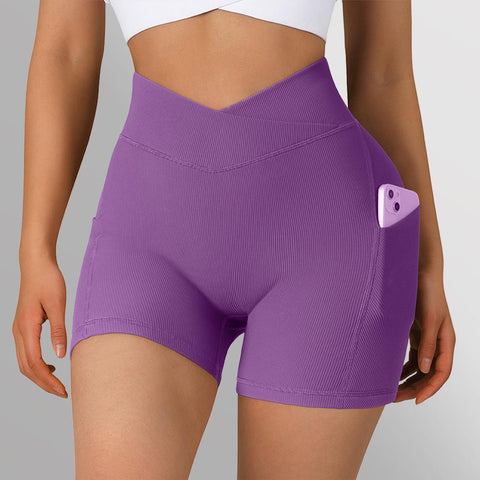 Sports Shorts Women Seamless Leggings High Waist Push Up Tie Dye Gym Shorts -OS00730-Veeddydropshipping