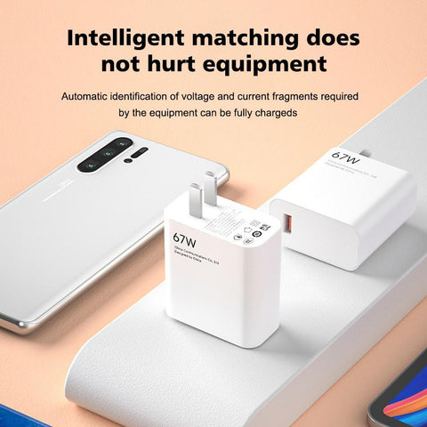 67W Super Fast Charging Super Flash Charging Mobile Phone Charger 5V5A European-PA00056-Veeddydropshipping