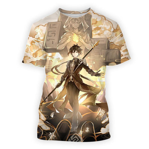 silhouette Genjin 3D Casual Short Sleeve-MF00193-Veeddydropshipping
