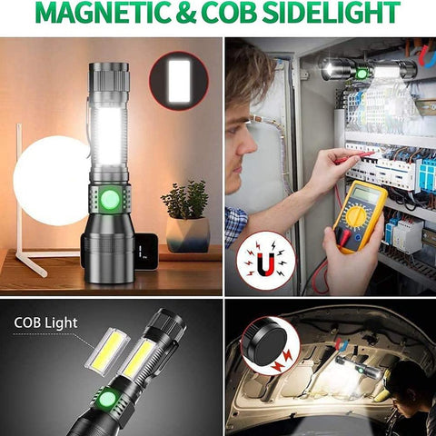 UV Light &amp; Strong Light Flashlight USB Rechargeable Camping Lantern-TI00755-Veeddydropshipping