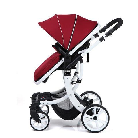 Baby stroller 2023 Newborn baby car,Red Trolley Baby Pushchair car-TB00366-Veeddydropshipping