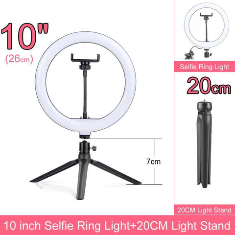 Christma Gift 10 12 14 Inch Dimmable LED Selfie Ring Light with Stand without Tripod -CE00323-Veeddydropshipping