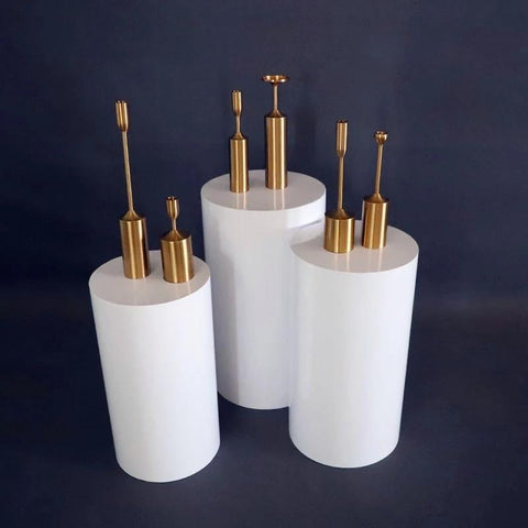 Round Cylinder Pedestal Display Art Decor-HA00596-Veeddydropshipping