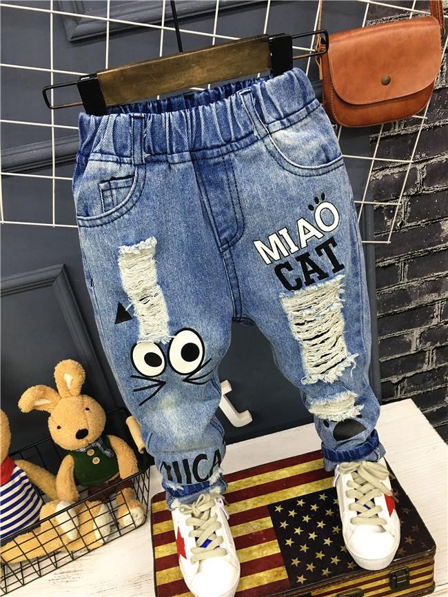 Baby Boys Girls Jeans Pants New 2019 Children Trousers 1-7Yrs Boys Girls-TB01288-Veeddydropshipping