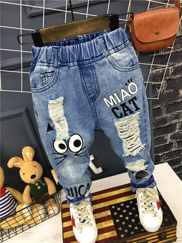 Baby Boys Girls Jeans Pants New 2019 Children Trousers 1-7Yrs Boys Girls-TB01288-Veeddydropshipping