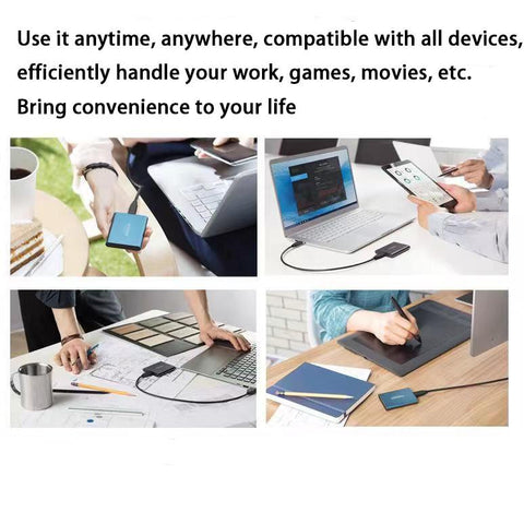 Portable High-speed Solid State Drive 2TB 4TB 8TB 16TB 64TB SSD Mobile Hard -CE01381-Veeddydropshipping