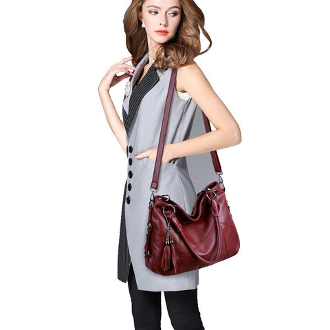 Leather Handbags Women Messenger Crossbody Bag European&amp-BS00126-Veeddydropshipping