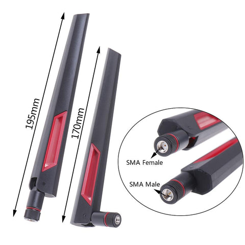 Dual Band WIFI Antenna 2.4G 5G 5.8Gh RP SMA Male Universal Antennas -CE00958-Veeddydropshipping