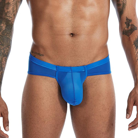 Underwear Sexy Ultra Thin Ice Silk Men&#39;s Briefs Penis Large Pouch Slips-MF01709-Veeddydropshipping