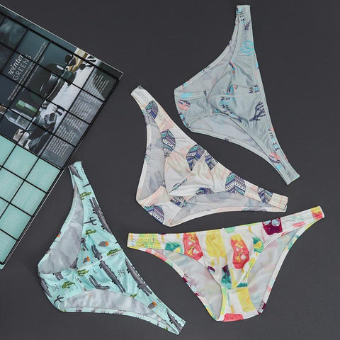 Printed Panties  Briefs Male Underpants Sexy Man Brief Mens-MF01693-Veeddydropshipping