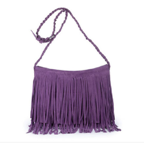 Shoulder Bag with Knitting Strap Soft Ethnic Style PU Messenger-BS00152-Veeddydropshipping