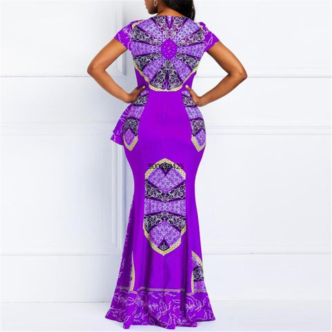 Ankara Style Clothes Women African Dresses-WF01523-Veeddydropshipping