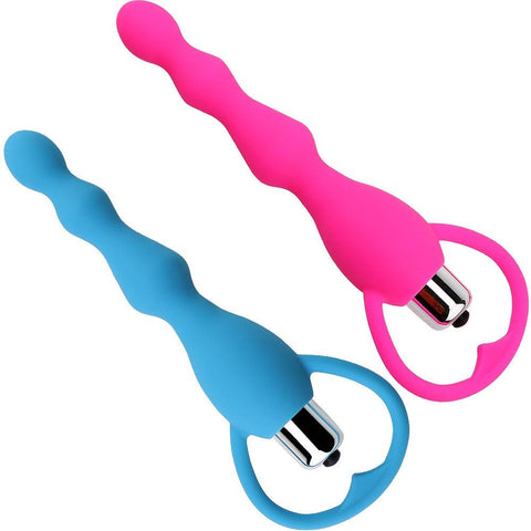Vibrating Anal Plug Prostate Massage Soft Anal Beads Butt Plug Vibrators Sex Toys -BH01231-Veeddydropshipping