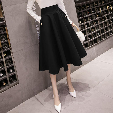 Elegant High Waist Women Fashion Long Skirts-WF00378-Veeddydropshipping