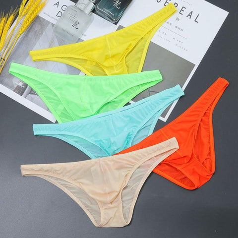 Waist Men Briefs Translucent Bikini Skinny Breathable Underpants-MF01691-Veeddydropshipping