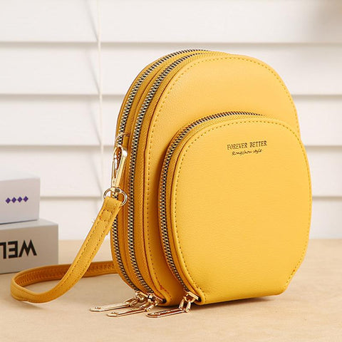 Crossbody Bag PU Female Large Capacity Mobile Phone Bag-BS00136-Veeddydropshipping