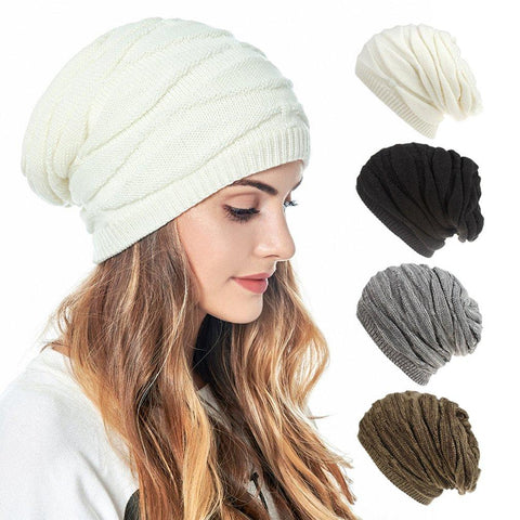 2021 Solid Color Wool Knitted Beanie Hat  Winter Hats Boy Girl Warm Plus -OS01021-Veeddydropshipping