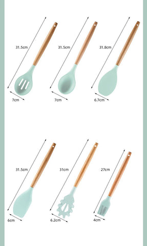 Non-stick Silicone Kitchenware Cooking Utensils Set-HA01943-Veeddydropshipping