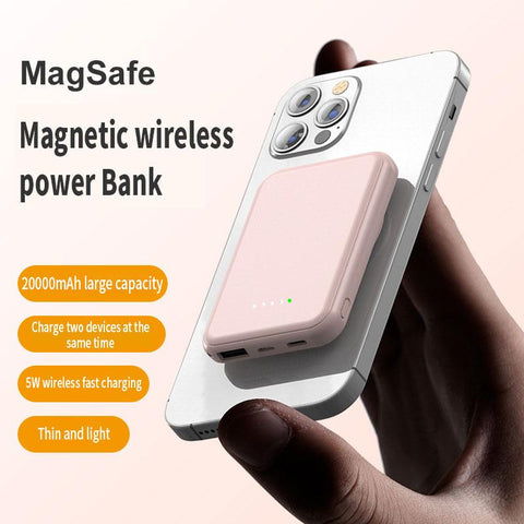 Portable Magnetic Power Bank 20000mAh Wireless Fast Charging-Veeddydropshipping