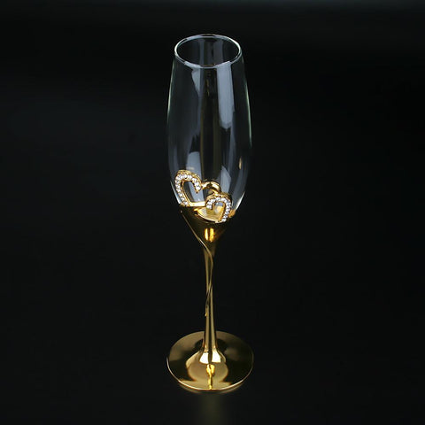 Crystal champagne glasses wedding goblets-HA01289-Veeddydropshipping
