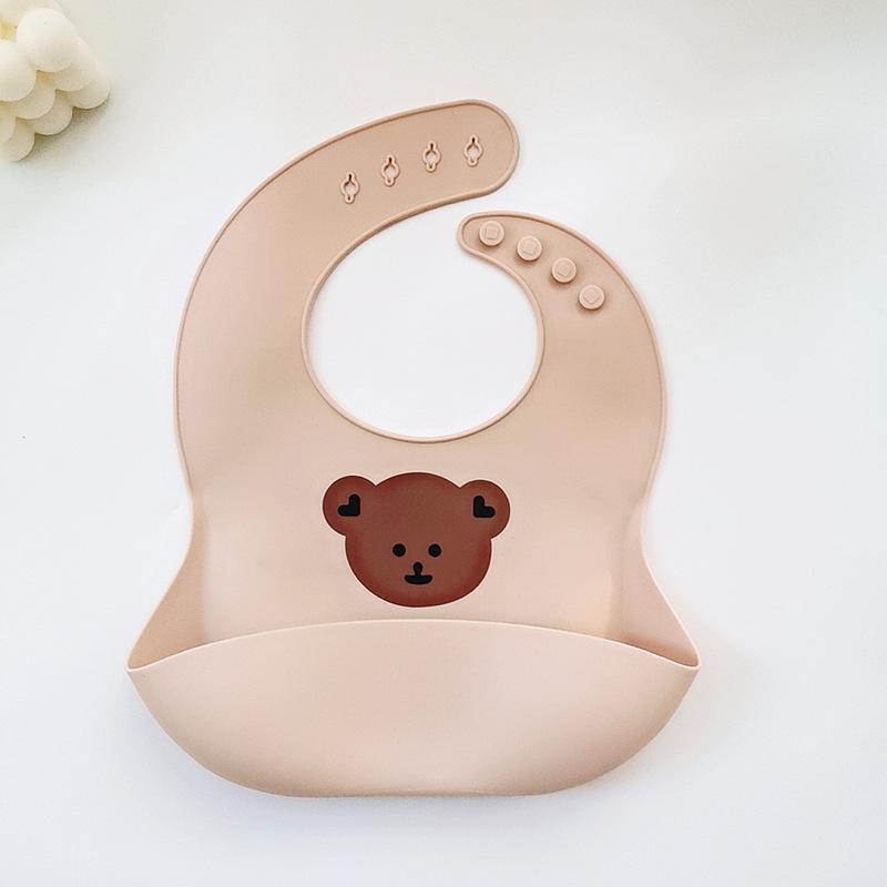 Cute Bear Baby Silicone Bib Waterproof Baby Bibs Newborn Babies Items Accessories-Veeddydropshipping-6