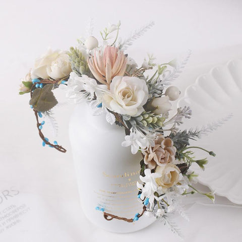 Flower Crowns Wedding Hair Accessories  Hairwear-JW00446-Veeddydropshipping