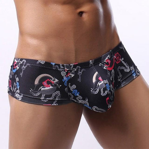 Bulge U Pouch Panties Men&#39;s Sexy Printed Lingerie Low Rise-MF01509-Veeddydropshipping
