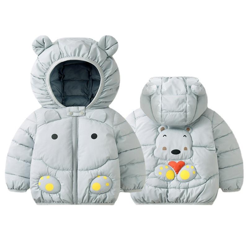Baby Girls Winter Clothes Kids Ear Hoodie Coats-Veeddydropshipping