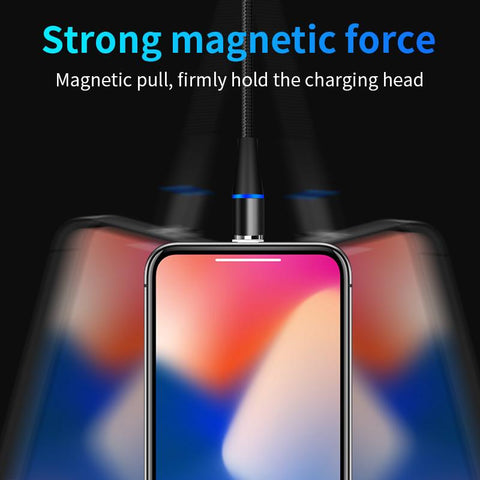 3A Magnetic USB Cable Fast Charge Micro USB Type C Cable For iPhone Samsung S20-PA01025-Veeddydropshipping
