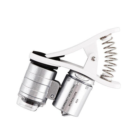 Clip Microscope 60X LED Adjusted Lens Magnifier-PA01292-Veeddydropshipping