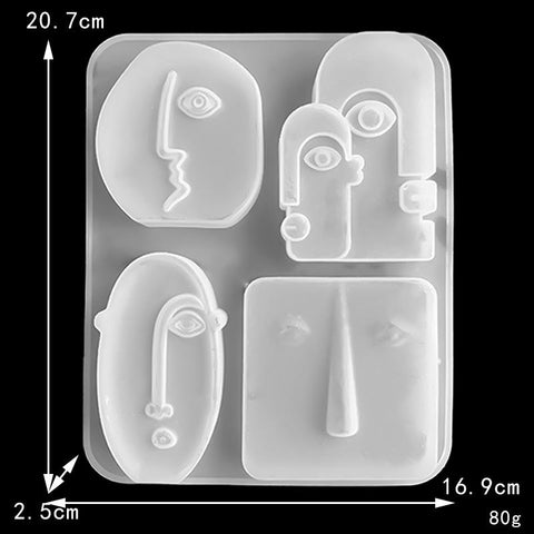 Nordic Design Atract Face Silicone Candle Mold-HA01205-Veeddydropshipping