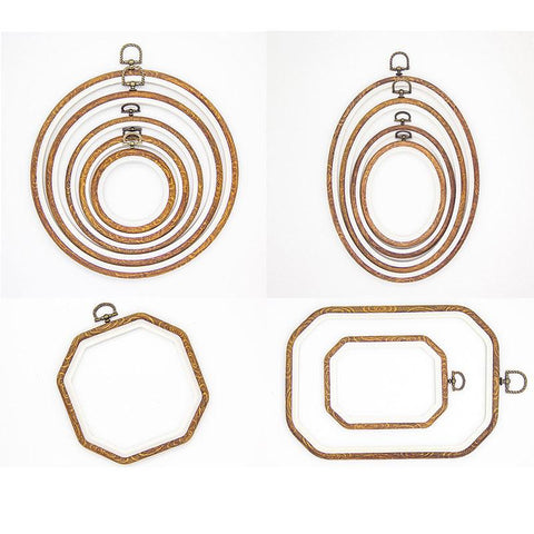 Rubber Imitate Wood Hoop Circle-HA00104-Veeddydropshipping